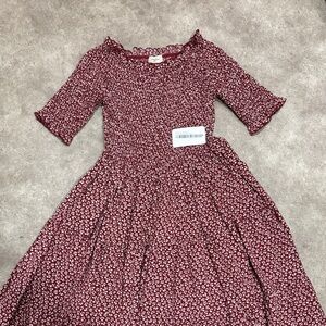 Orange Creek Maroon Floral Dress